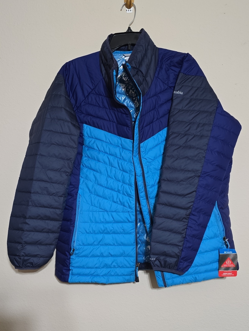 NWT Columbia Men’s Blue & Navy Quilted Puffer Jacket Size 1X